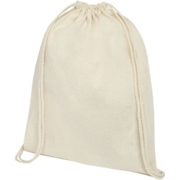 Plecak Oregon wykonany z bawełny o gramaturze 140 g/m² ze sznurkiem ściągającym natural