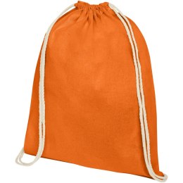 Plecak Oregon wykonany z bawełny o gramaturze 140 g/m² ze sznurkiem ściągającym pomarańczowy