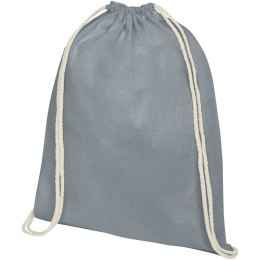 Plecak Oregon wykonany z bawełny o gramaturze 140 g/m² ze sznurkiem ściągającym szary