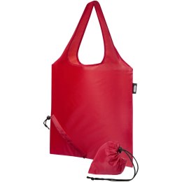 Sabia składana torba z długimi uchwytami z tworzywa RPET czerwony