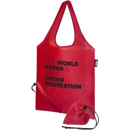 Sabia składana torba z długimi uchwytami z tworzywa RPET czerwony