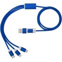 Kabel do ładowania 5 w 1 z podwójnym wejściem Versatile błękit królewski