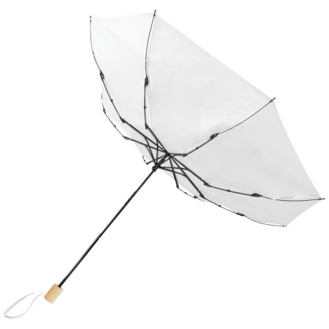 Składany wiatroodporny parasol 51 cm z PET z recyklingu Birgit biały