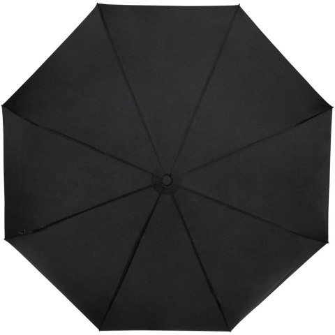 Składany wiatroodporny parasol 51 cm z PET z recyklingu Birgit czarny