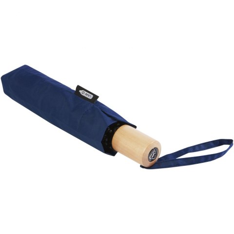 Składany wiatroodporny parasol 51 cm z PET z recyklingu Birgit granatowy