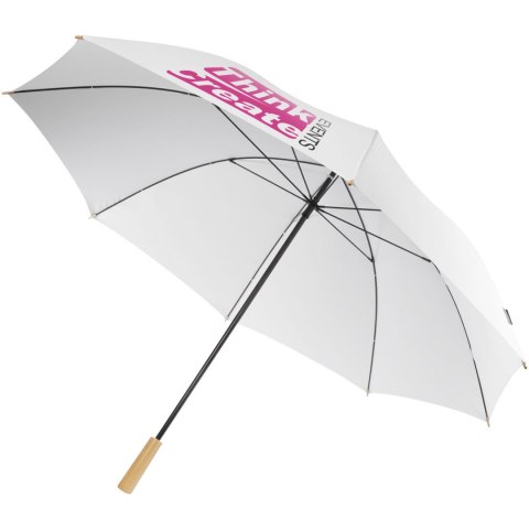 Wiatroodporny parasol golfowy 76 cm z PET z recyklingu Romee biały