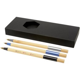 Kerf 3-częściowy zestaw bambusowych długopisów czarny, piasek pustyni