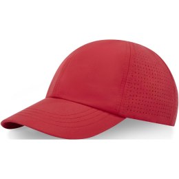 Mica 6 panelowa czapka GRS z recyklingu o młodzieżowym kroju czerwony
