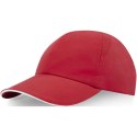 Morion dwukolorowa 6 panelowa czapka GRS z recyklingu o młodzieżowym kroju czerwony