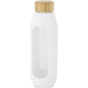 Tidan Butelka z borokrzemianowego szkła o pojemności 600 ml z silikonowym uchwytem biały