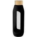 Tidan Butelka z borokrzemianowego szkła o pojemności 600 ml z silikonowym uchwytem czarny