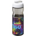 Bidon H2O Active® Base Tritan™ o pojemności 650 ml z klapką ciemnografitowy, biały