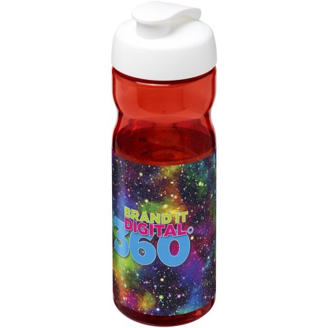 Bidon H2O Active® Base Tritan™ o pojemności 650 ml z klapką czerwony, biały