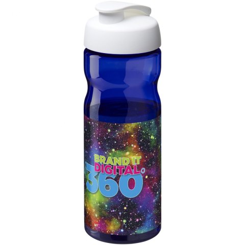 Bidon H2O Active® Base Tritan™ o pojemności 650 ml z klapką niebieski, biały