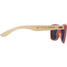 Okulary przeciwsłoneczne z bambusa Sun Ray czerwony