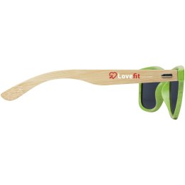 Okulary przeciwsłoneczne z bambusa Sun Ray zielony limonkowowy