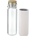 Szklana butelka Thor o pojemności 660 ml z neoprenowym pokrowcem biały