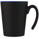 Kubek ceramiczny Oli o pojemności 360 ml z uchwytem niebieski, czarny