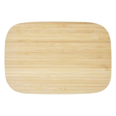 Pudełko śniadaniowe Tite ze stali nierdzewnej z bambusową pokrywką natural, srebrny