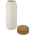 Lumi ceramiczny kubek z bambusową pokrywką o pojemności 300 ml biały