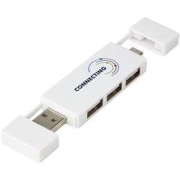 Mulan podwójny koncentrator USB 2.0 biały