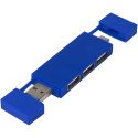 Mulan podwójny koncentrator USB 2.0 błękit królewski