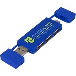 Mulan podwójny koncentrator USB 2.0 błękit królewski