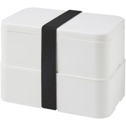 MIYO dwupoziomowe pudełko na lunch biały, biały, czarny