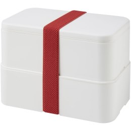 MIYO dwupoziomowe pudełko na lunch biały, biały, czerwony