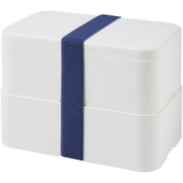 MIYO dwupoziomowe pudełko na lunch biały, biały, niebieski
