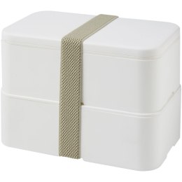 MIYO dwupoziomowe pudełko na lunch biały, biały, szary kamienny