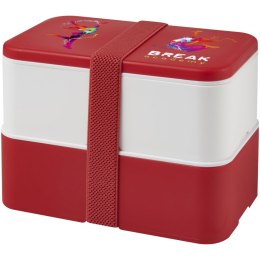 MIYO dwupoziomowe pudełko na lunch czerwony, biały, czerwony