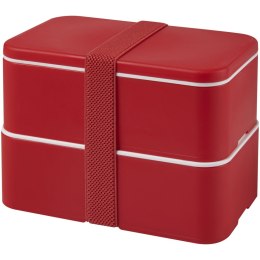 MIYO dwupoziomowe pudełko na lunch czerwony, czerwony, czerwony