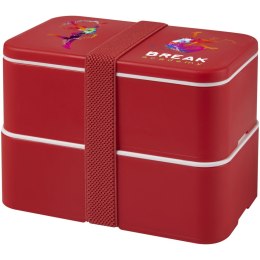 MIYO dwupoziomowe pudełko na lunch czerwony, czerwony, czerwony