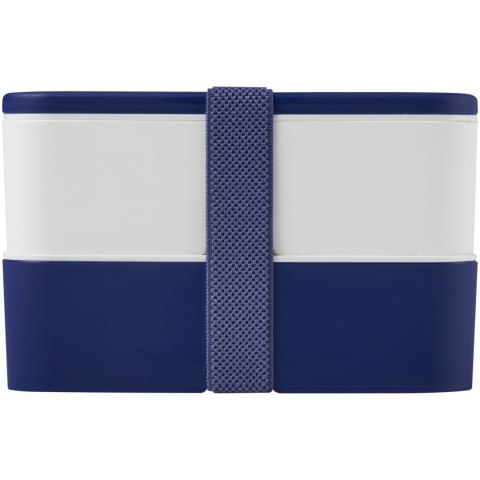 MIYO dwupoziomowe pudełko na lunch niebieski, biały, niebieski