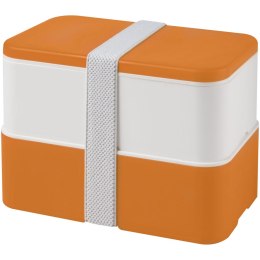 MIYO dwupoziomowe pudełko na lunch pomarańczowy, biały, biały
