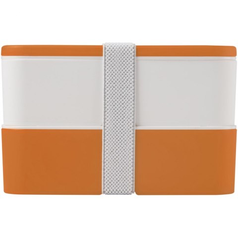 MIYO dwupoziomowe pudełko na lunch pomarańczowy, biały, biały