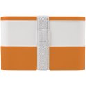 MIYO dwupoziomowe pudełko na lunch pomarańczowy, biały, biały