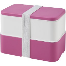 MIYO dwupoziomowe pudełko na lunch różowy, biały, biały