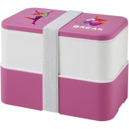 MIYO dwupoziomowe pudełko na lunch różowy, biały, biały