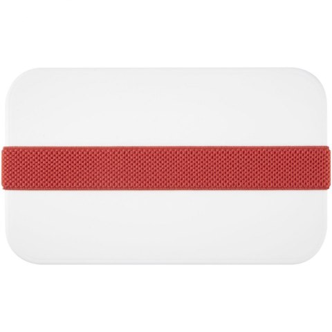 MIYO jednopoziomowe pudełko na lunch biały, czerwony