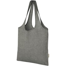 Pheebs modna torba na zakupy o pojemności 7 l z bawełny z recyklingu o gramaturze 150 g/m² czarny melanż