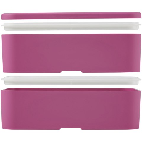 MIYO dwupoziomowe pudełko na lunch magenta, magenta, biały