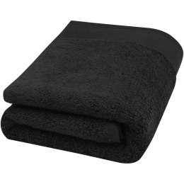 Nora bawełniany ręcznik kąpielowy o gramaturze 550 g/m² i wymiarach 50 x 100 cm czarny