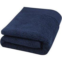 Nora bawełniany ręcznik kąpielowy o gramaturze 550 g/m² i wymiarach 50 x 100 cm granatowy