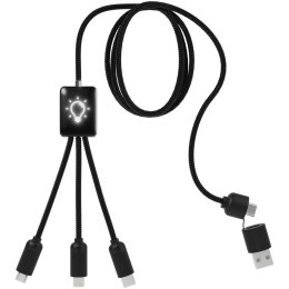 SCX.design C28 długi kabel do łądowania 5 w 1 czarny, biały