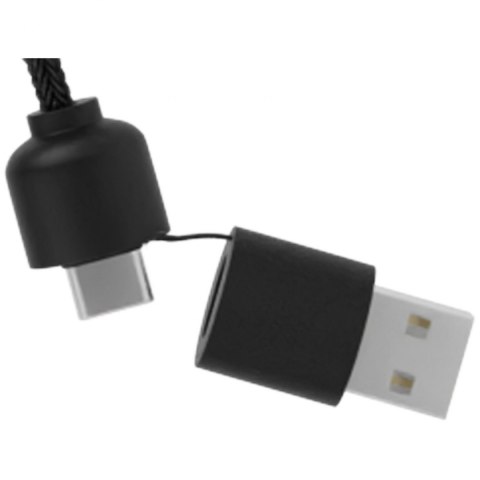 SCX.design C37 kabel do ładowania z podświetlanym logo 5-w-1 rPET i z okrągłą drewnianą obudową drewno