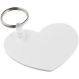 Tait łańcuch do kluczy z recyklingu w kształcie serca biały