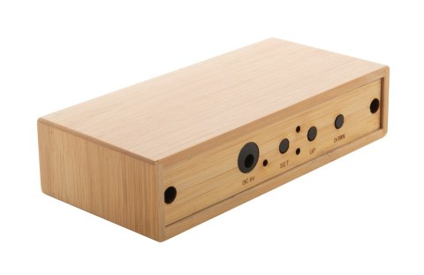 Molarm bambusowa bezprzewodowa ładowarka i zegar