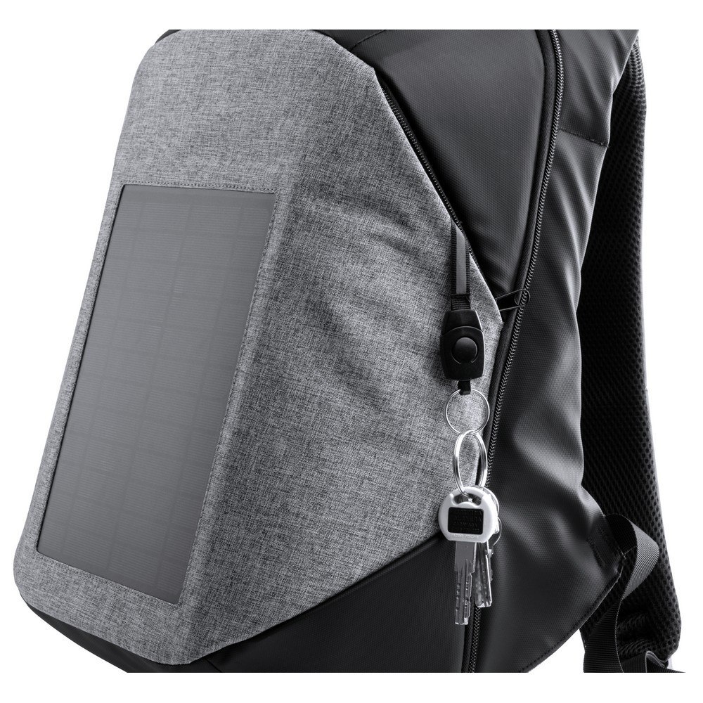 Nieprzemakalny plecak na laptopa 15" i tablet 10", ładowarka słoneczna